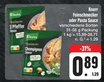 E-Center Knorr feinschmecker oder pasta sauce Angebot