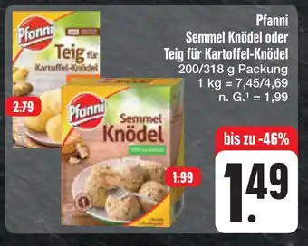 E-Center Pfanni semmel knödel oder teig für kartoffel-knödel Angebot