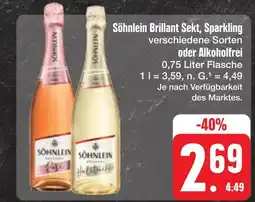 E-Center Söhnlein brillant sekt, sparkling oder alkoholfrei Angebot