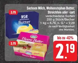 E-Center Sachsen milch, weihenstephan butter Angebot