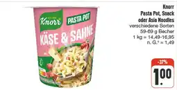 nah & gut Knorr pasta pot, snack oder asia noodles Angebot