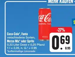 E-Center Coca-cola, fanta, mezzo mix oder sprite coca-cola Angebot