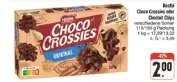 nah & gut Nestlé choco crossies oder choclait chips Angebot