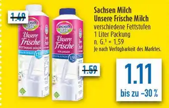 diska Sachsen milch unsere frische fettarme milch oder unsere frische vollmilch Angebot