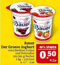 Marktkauf Bauer der grosse joghurt Angebot