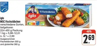 nah & gut Iglo msc fischstäbchen Angebot