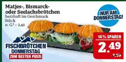 Marktkauf Matjes-, bismarck- oder seelachsbrötchen Angebot