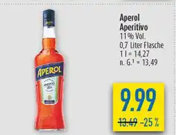 diska Aperol aperitivo Angebot