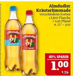 Marktkauf Almdudler kräuterlimonade Angebot