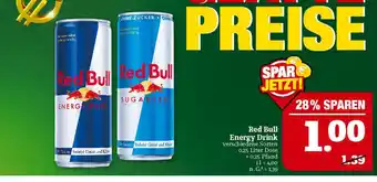 Marktkauf Red bull energy drink oder sugarfree Angebot