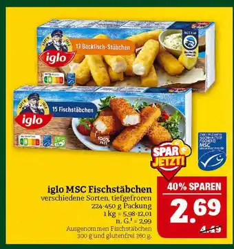 Marktkauf Iglo iglo msc fischstäbchen Angebot