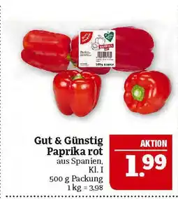 Marktkauf Gut & günstig paprika rot Angebot