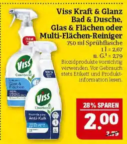 Marktkauf Viss kraft & glanz bad & dusche, glas & flächen oder multi-flächen-reiniger Angebot