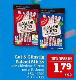 Marktkauf Gut & günstig salami sticks Angebot