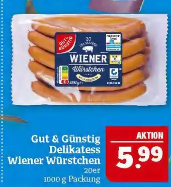 Marktkauf Gut & günstig delikatess wiener würstchen Angebot