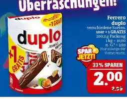 Marktkauf Ferrero duplo Angebot