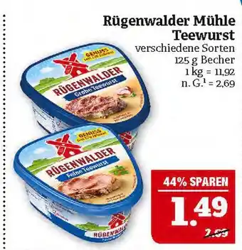 Marktkauf Rügenwalder mühle teewurst Angebot