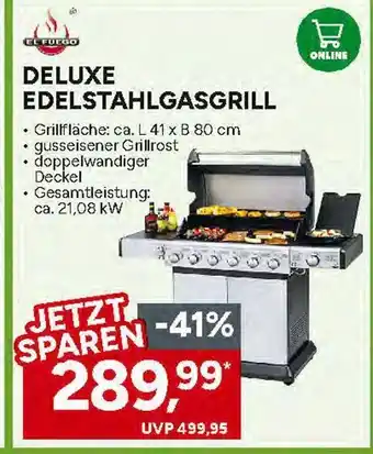 Marktkauf El fuego deluxe edelstahlgasgrill Angebot