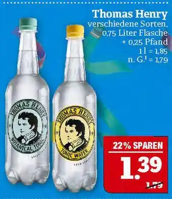 Marktkauf Thomas henry botanical tonic oder tonic water Angebot