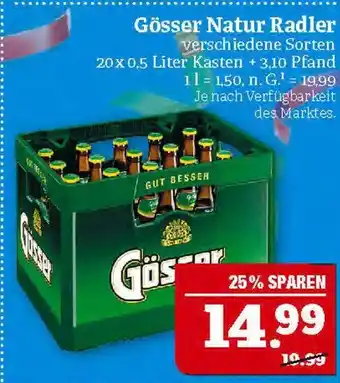 Marktkauf Gösser natur radler Angebot