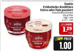 Marktkauf Zentis frühstücks-konfitüre extra oder fein passiert Angebot