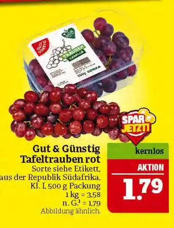 Marktkauf Gut & günstig tafeltrauben rot Angebot