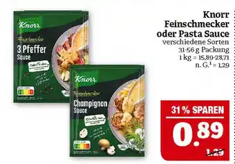 Marktkauf Knorr feinschmecker sauce oder pasta sauce Angebot