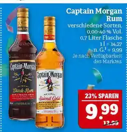 Marktkauf Captain morgan dark rum oder spiced gold Angebot