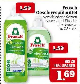 Marktkauf Frosch spülmittel limone oder spül-lotion aloe vera Angebot