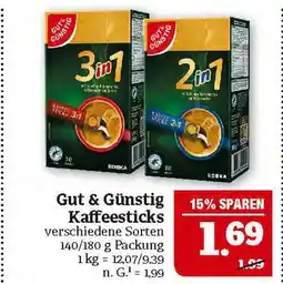 Marktkauf Gut & günstig kaffeesticks 3in1 oder 2in1 Angebot