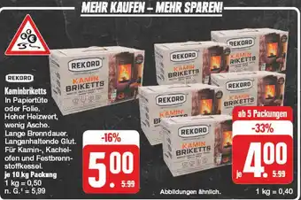 Edeka Rekord kaminbriketts Angebot