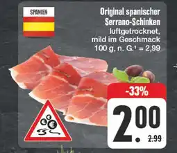 Edeka Original spanischer serrano-schinken Angebot