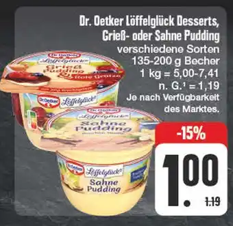 Edeka Dr. oetker löffelglück desserts, grieß- oder sahne pudding Angebot