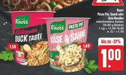 Edeka Knorr pasta pot snack oder asia noodles Angebot