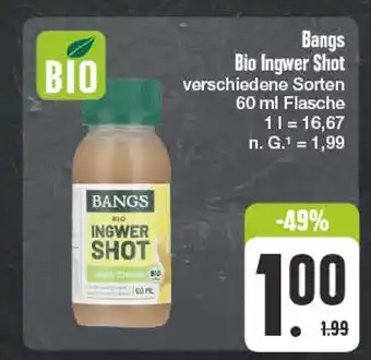 Edeka Bangs bio ingwer shot Angebot