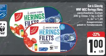 Edeka Gut & günstig wwf msc herings filets Angebot