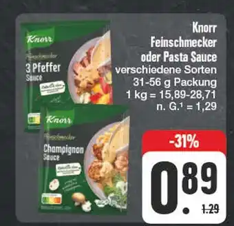 Edeka Knorr feinschmecker oder pasta sauce Angebot