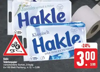 Edeka Hakle jasmin mit duft & dekor oder klassisch Angebot