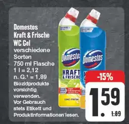 Edeka Domestos kraft & frische wc gel Angebot