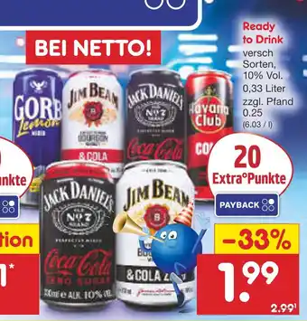 Netto Marken-Discount Jim beam ready to drink Angebot