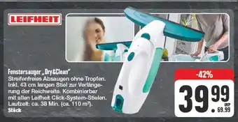 Edeka Leifheit fenstersauger dry&clean Angebot