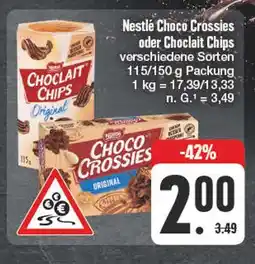 Edeka Nestlé choco crossies oder choclait chips Angebot