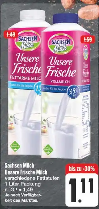 Edeka Sachsen milch fettarme milch oder vollmilch Angebot