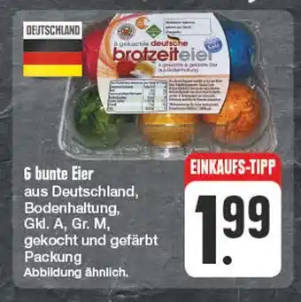 Edeka Deutsche brotzeiteier 6 bunte eier Angebot