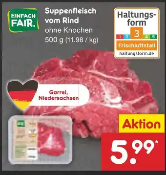 Netto Marken-Discount Einfach fair suppenfleisch vom rind Angebot