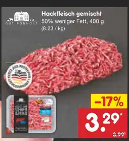 Netto Marken-Discount Gut ponholz hackfleisch gemischt Angebot