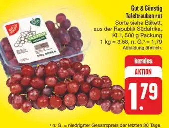 Edeka Gut & günstig tafeltrauben rot Angebot