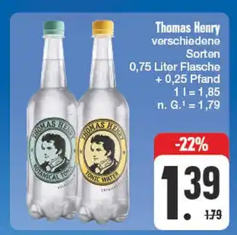 Edeka Thomas henry botanical tonic, tonic water Angebot