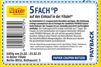 Netto Marken-Discount Payback 5fach °p Angebot