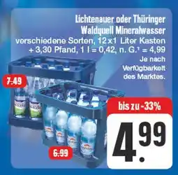 Edeka Lichtenauer oder thüringer waldquell mineralwasser Angebot